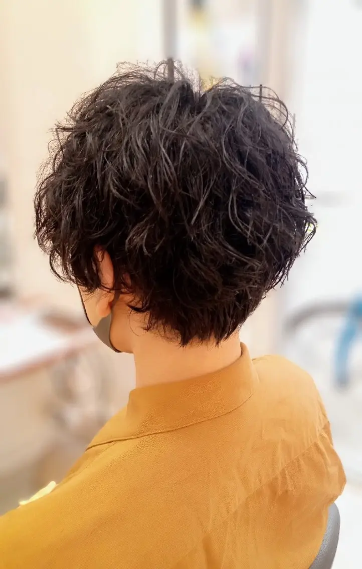 ショート パーマ メンズ カット パーマ go s go(e) 店　コンドウマチコのヘアスタイル