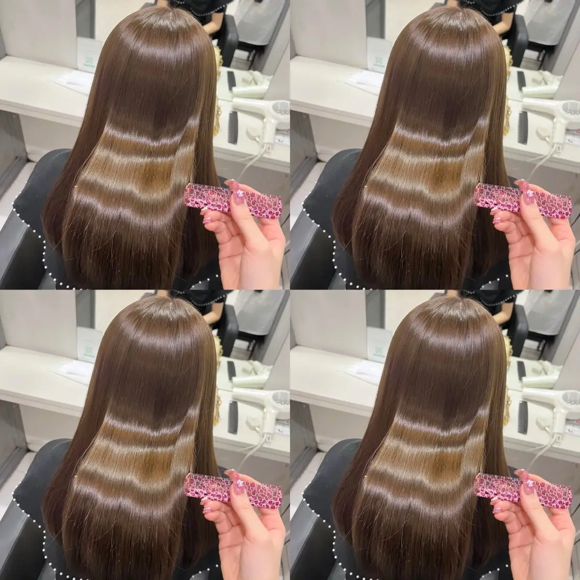 🦋ワンカラー🦋＋Aujua3stepトリートメント＋超音波アイロン✨️の写真