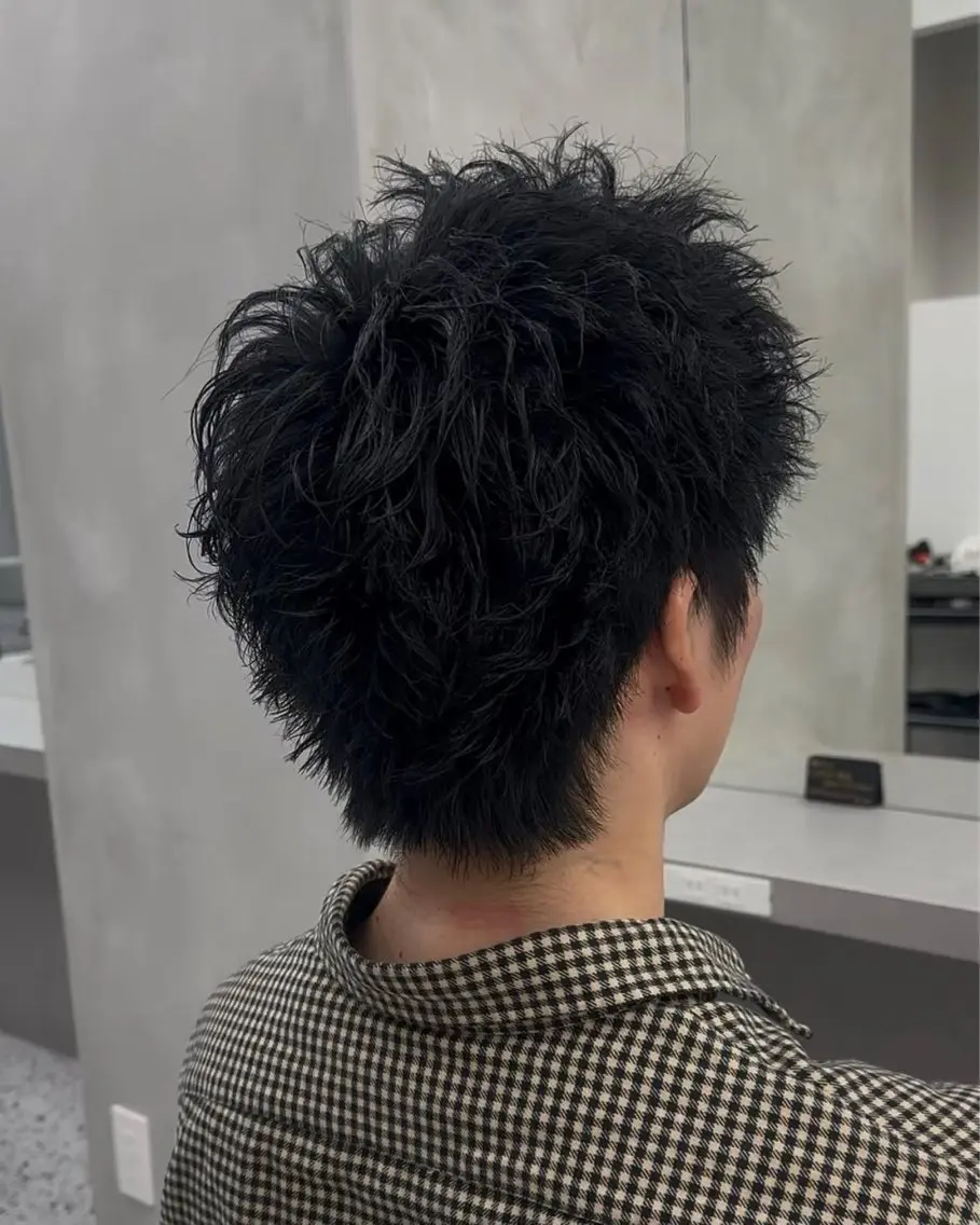 ショート カラー パーマ メンズ特化/ツイスパ /波巻き/松本真生のヘアスタイル