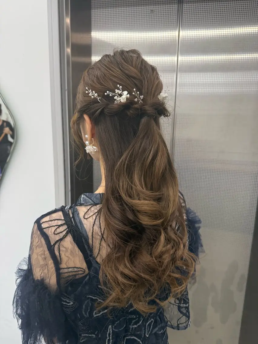 ロング ヘアアレンジ ロング ヘアセット Nico セナのヘアスタイル
