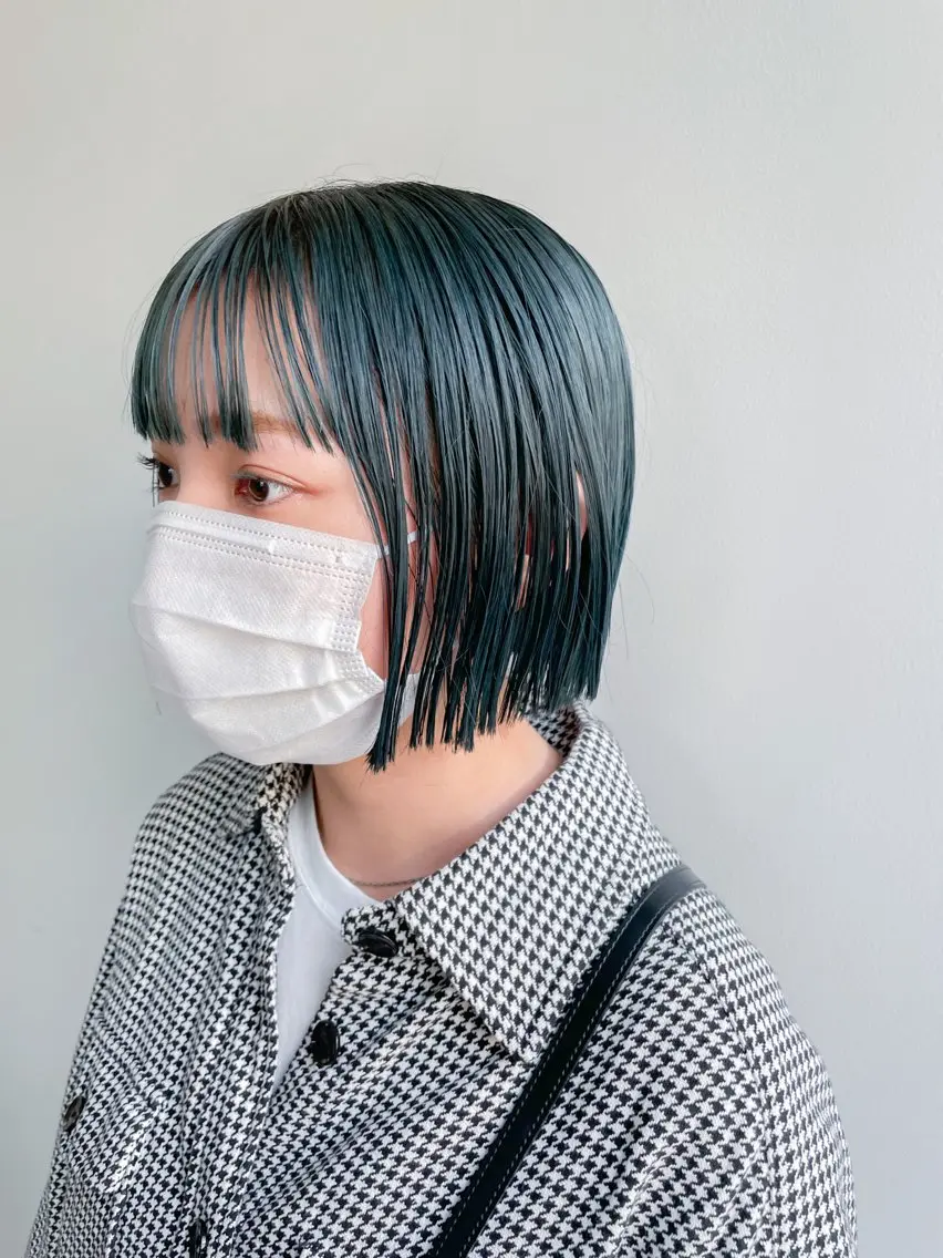 ショート カラー ブリーチ ボブ カット ヘアカラー Takuma Suzuki中目黒のヘアスタイル