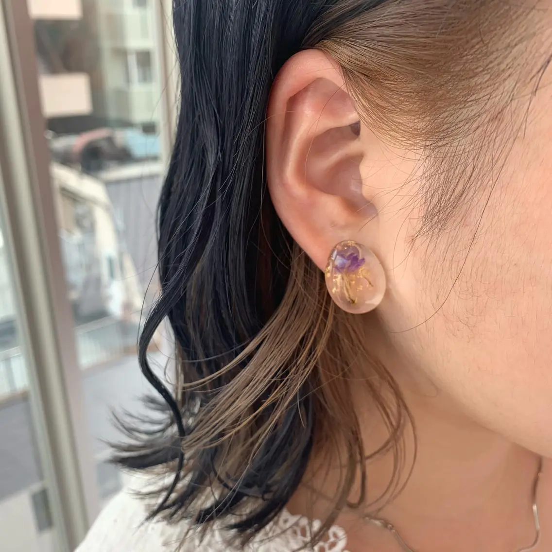 セミロング カラー インナーカラー 赤みゼロ/透明感 カラー🌿KANTAのヘアスタイル
