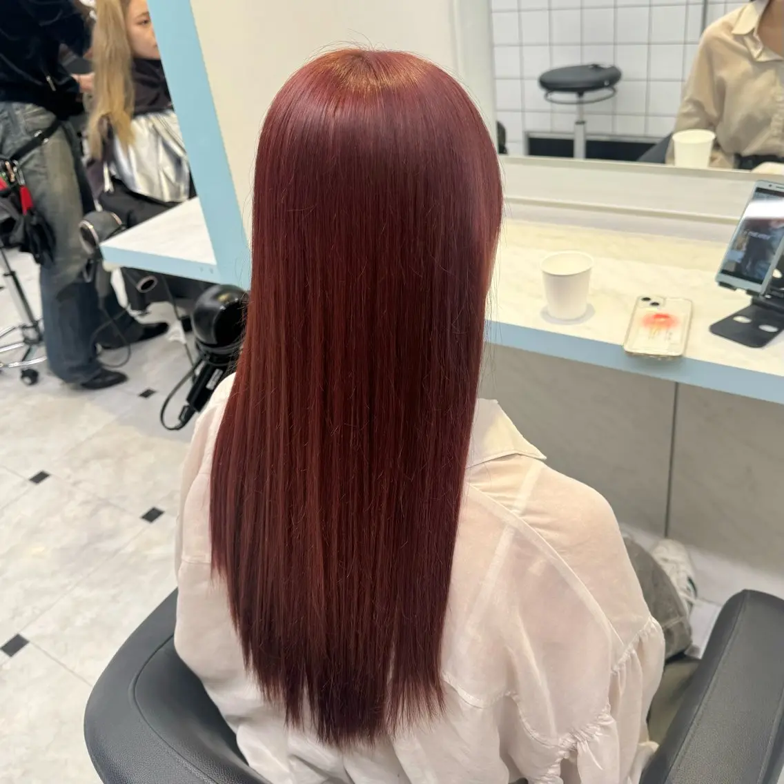 ロング カラー ヘアカラー トリートメント ヘッドスパ ヘアセット 暖色🩷透明感カラー ♡Maika♡のヘアスタイル