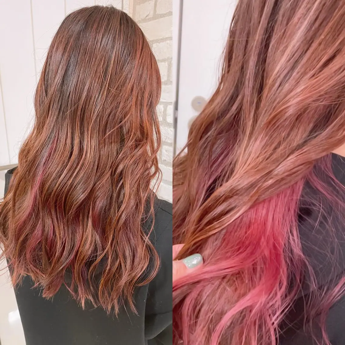 ロング カラー インナーカラー 清水 有実子のヘアスタイル