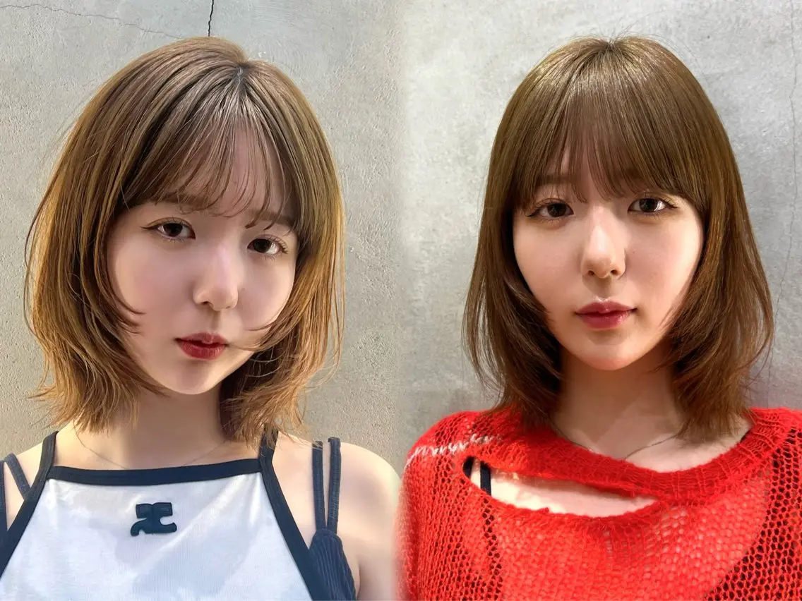 ミディアム ミディアムレイヤー レイヤーカット 宮嶋 蓮のヘアスタイル