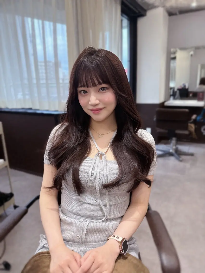 ロング レイヤーカット 梅田/髪質改善特化/ 艶カラー🫧さくらこのヘアスタイル