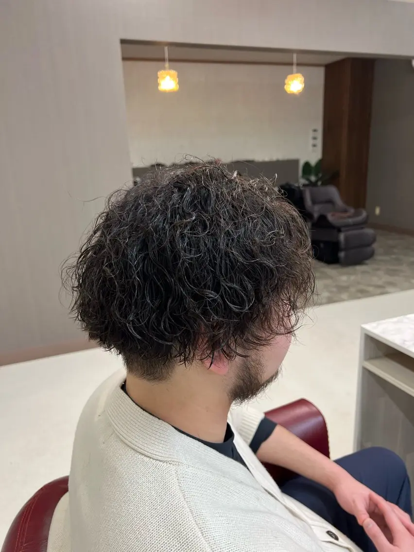 ショート パーマ メンズ メンズパーマ 波巻きパーマ スパイラルパーマ KEN 🌟のヘアスタイル