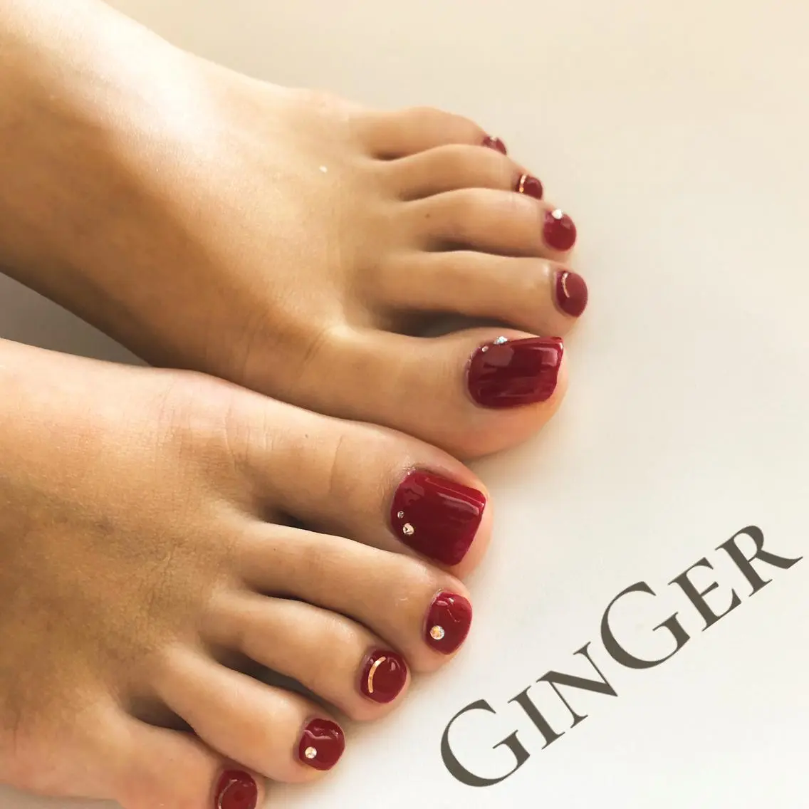 ネイル フットネイル ginger nail&spaのネイルデザイン