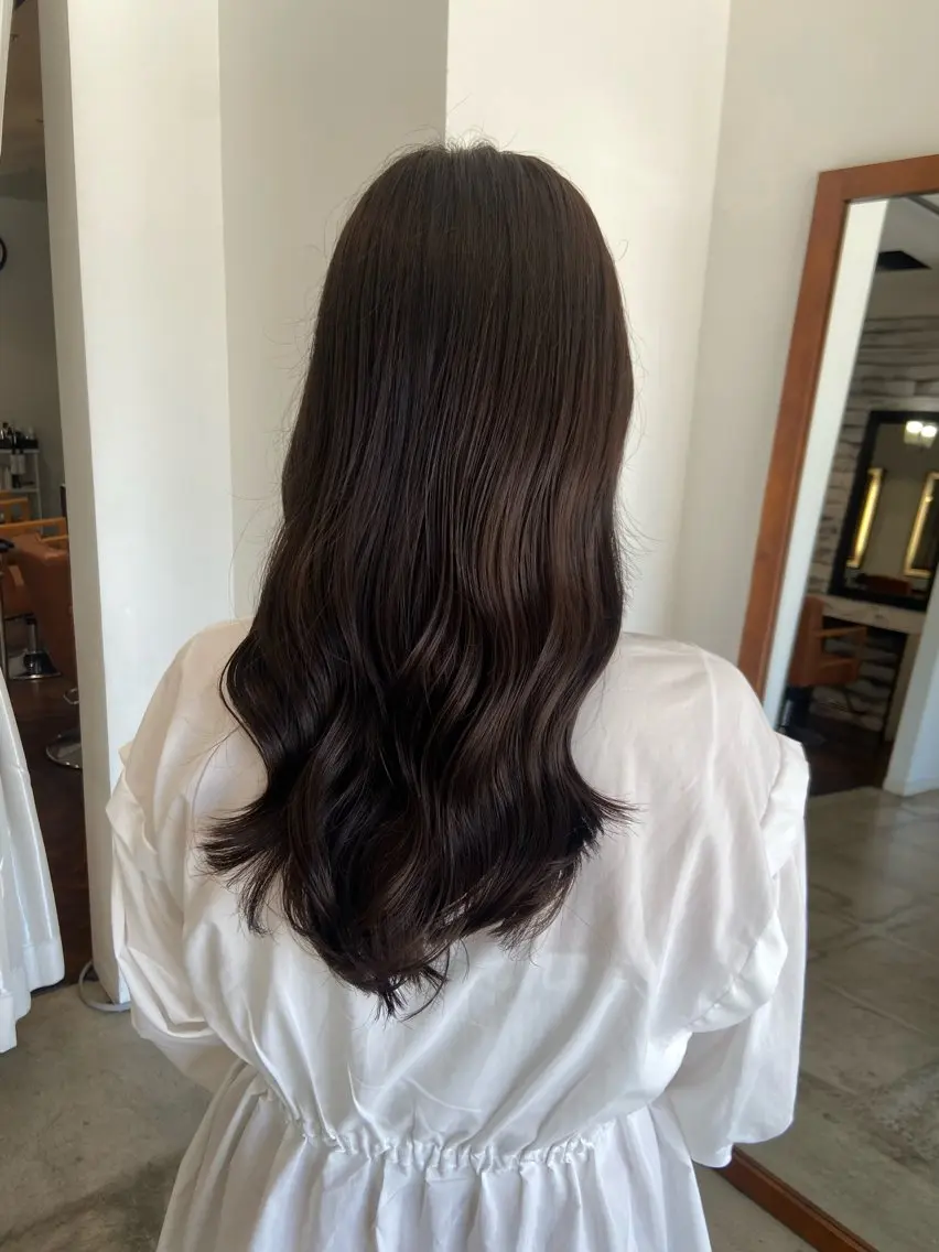 ロング まつ あみのヘアスタイル