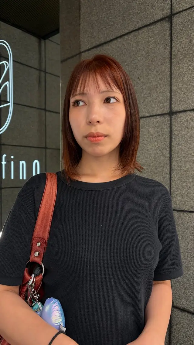 ミディアム カラー 海優⭐️ネイル⭐️ 透明感カラーのヘアスタイル