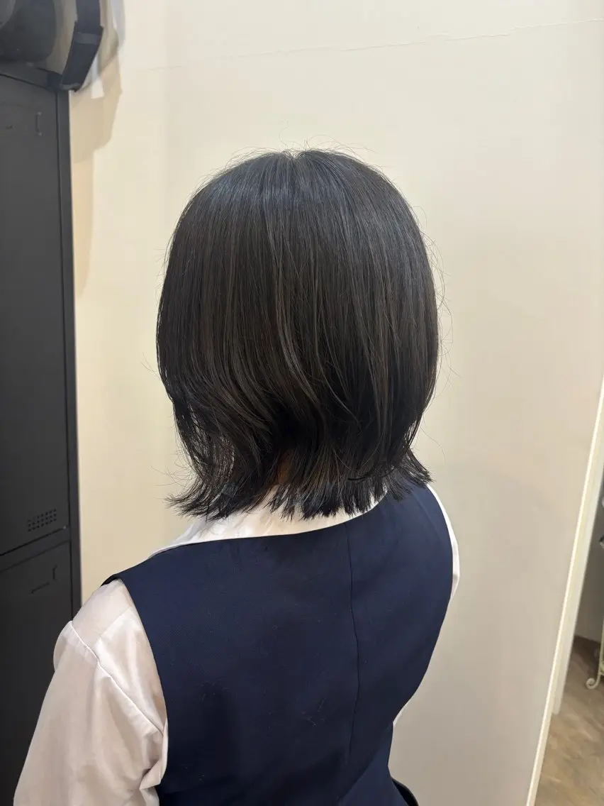 ショート ボブ くびれヘア 顔周りカット レイヤーカット カット konomi✧︎*。 ／暖色カラー🍒‎のヘアスタイル