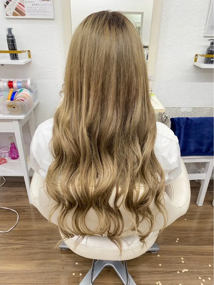 ロング エクステ GLOSS♡ ヤマガミコウジのヘアスタイル