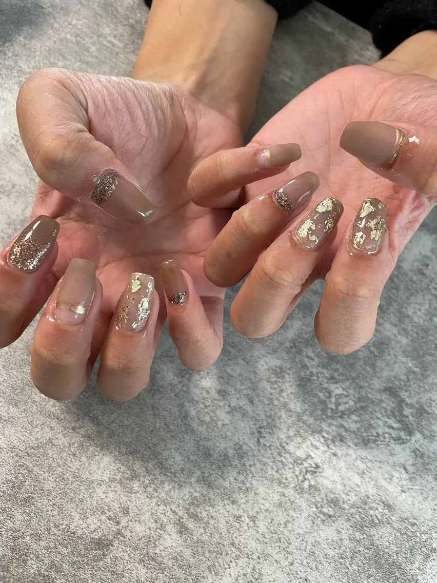 ネイル ブラウン 27salon yuinaのネイルデザイン