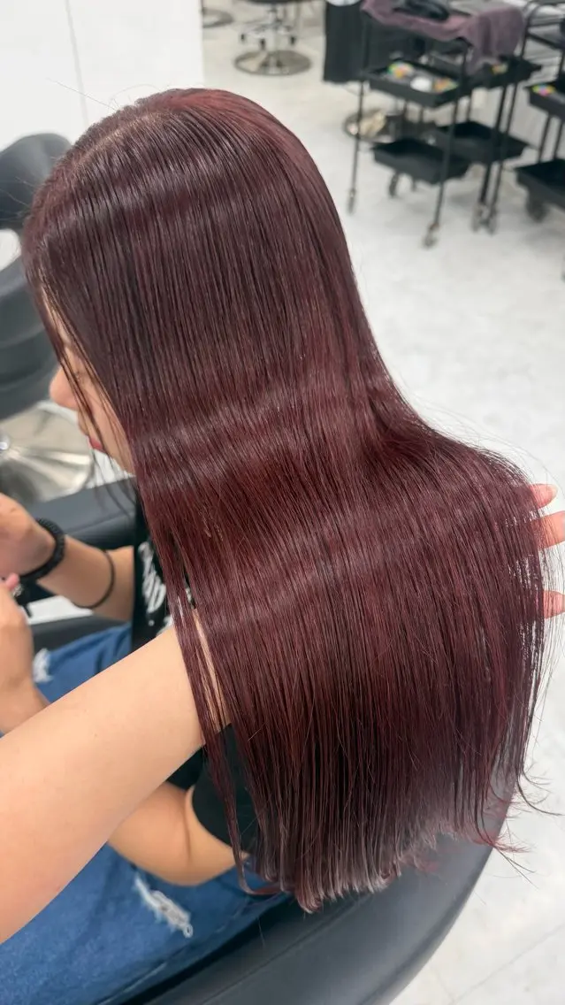 ロング カラー トリートメント ヘアセット 透明感うる艶カラー 🤍MANAMIのヘアスタイル