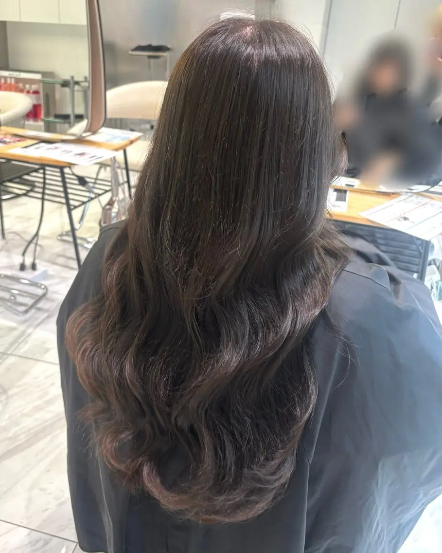 ロング カラー グレージュ オリーブグレージュ オリーブグレー ヘアカラー アヤカ /カラー/ネイルのヘアスタイル