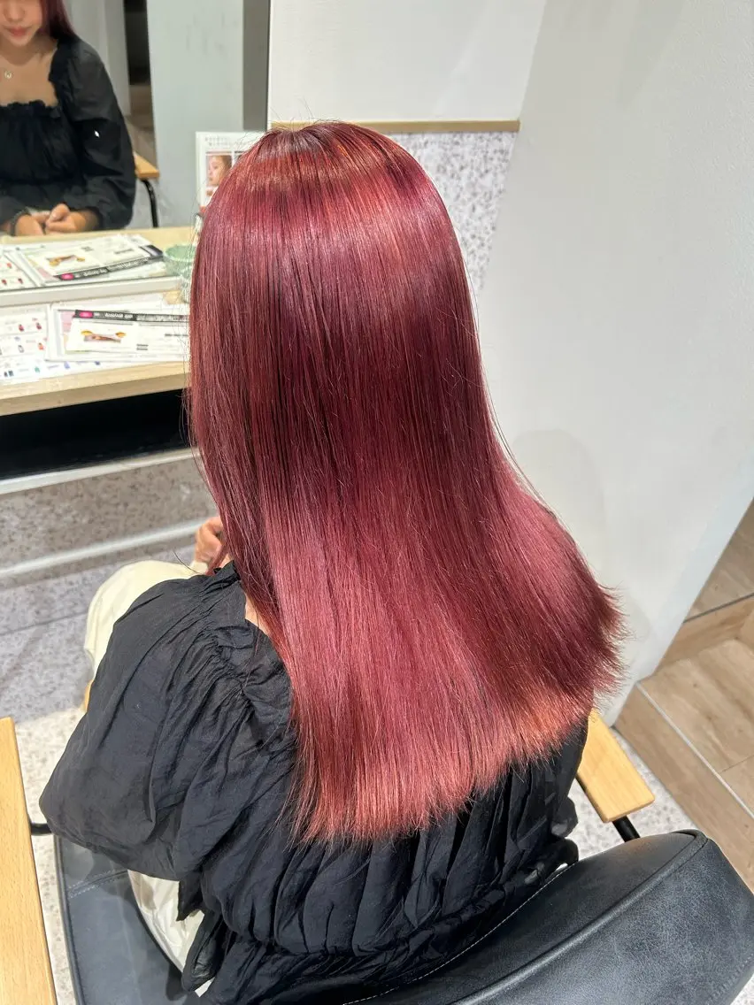 🦋🍒ダブルカラー➕毛先カット✂️💈の写真