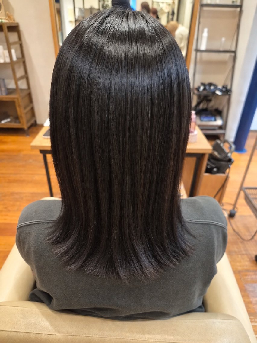 ミディアム 髪質改善 縮毛矯正 ￥0円モデル募集中❗ 小村田 亮子のヘアスタイル