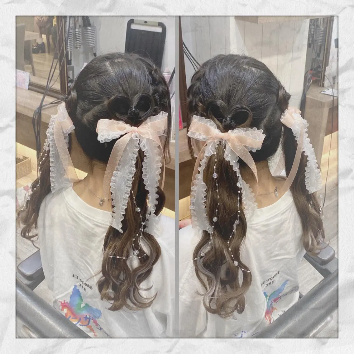 セミロング ヘアアレンジ ヘアセット ヘアセット/着付け 𓇼 まつもと𓇼のその他イメージ