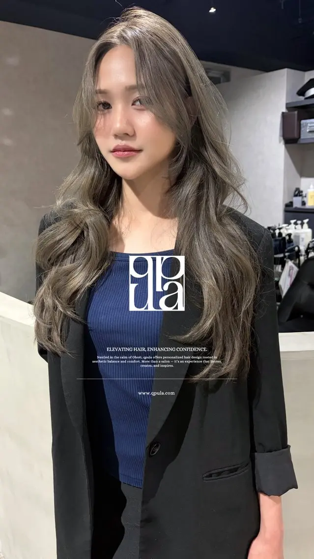 ロング カラー ブリーチ ダブルカラー 城 慎太郎のヘアスタイル