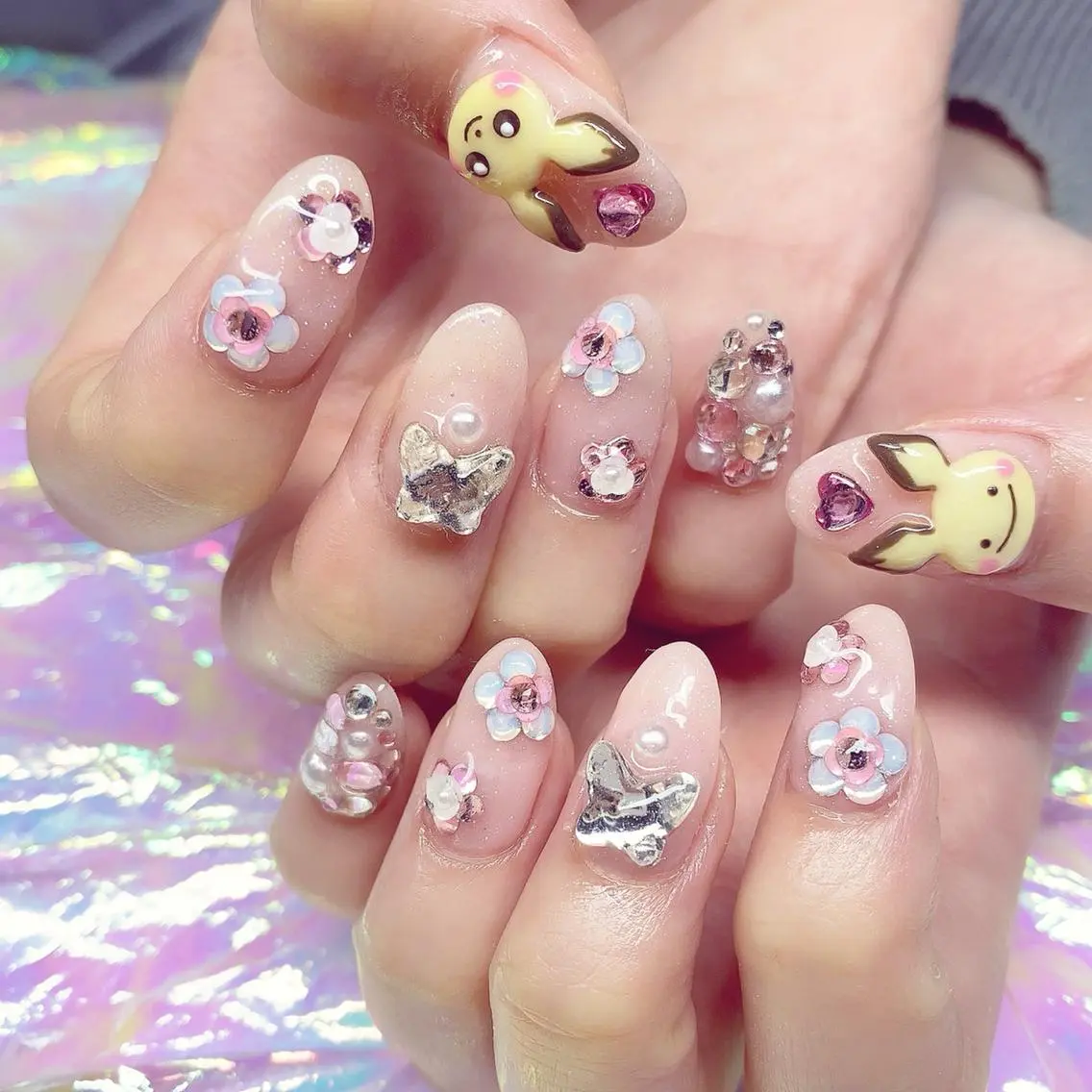 ネイル 渋谷／チップ長さ出し 👑アプレgel-xのネイルデザイン