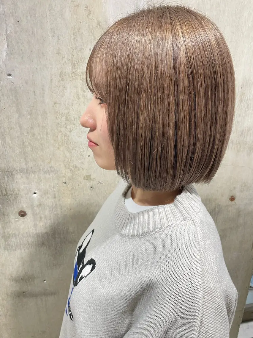 ショート カラー ブリーチ ヘアカラー トリートメント 🪿透明感/艶カラー ﾜﾀﾅﾍﾞｱｵｲのヘアスタイル