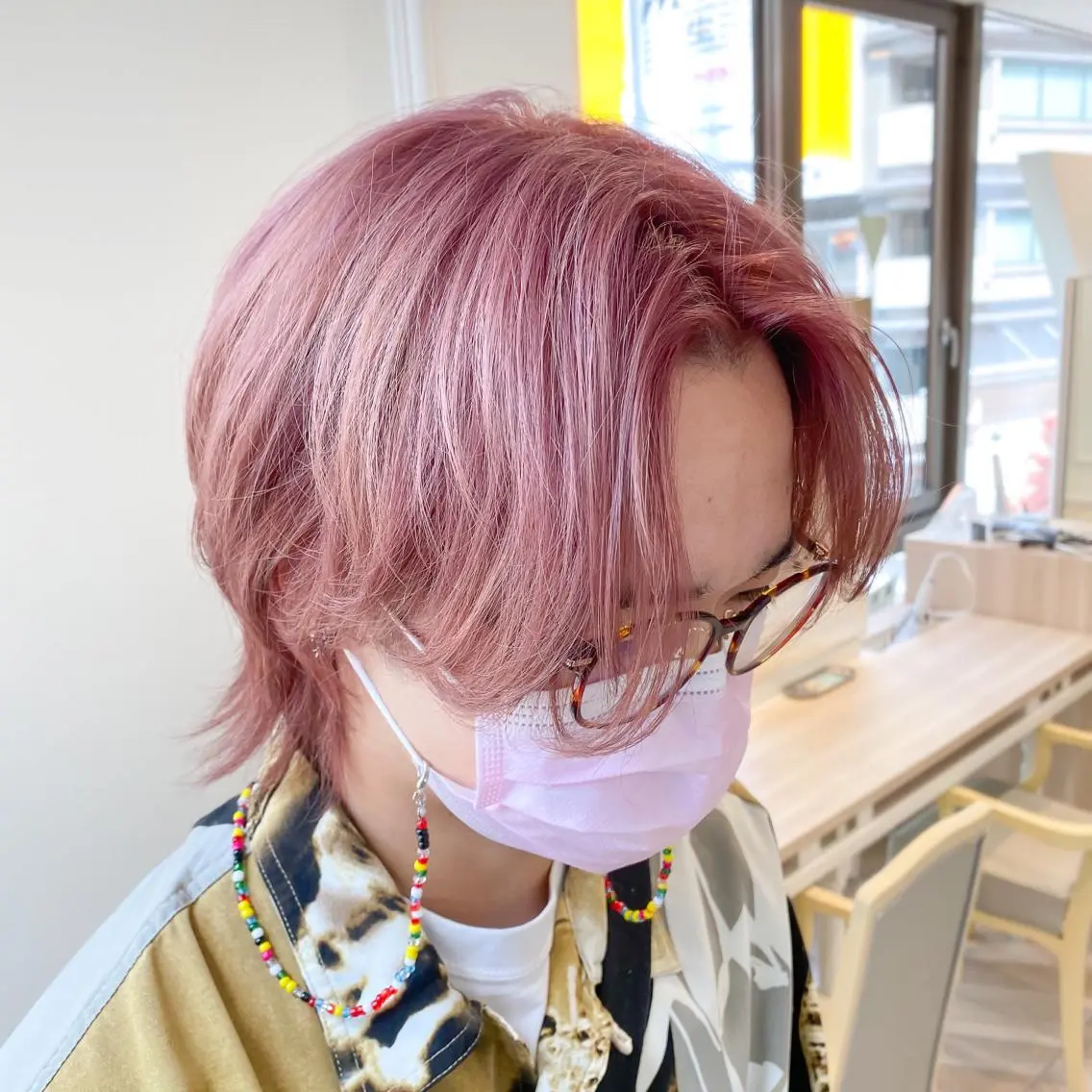 ショート カラー メンズ ハッシュカット/艶感 カラー/ユウキ✨のヘアスタイル