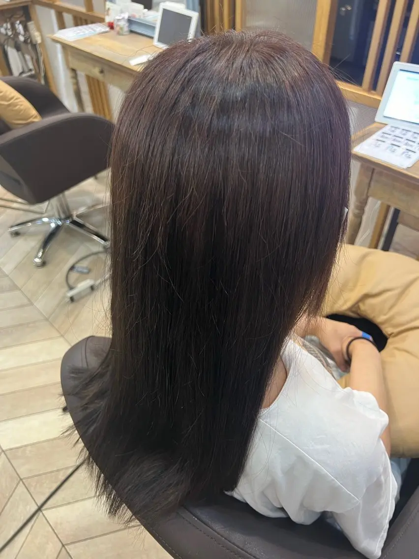 セミロング 縮毛矯正練習 モデル募集✨️NOAのヘアスタイル