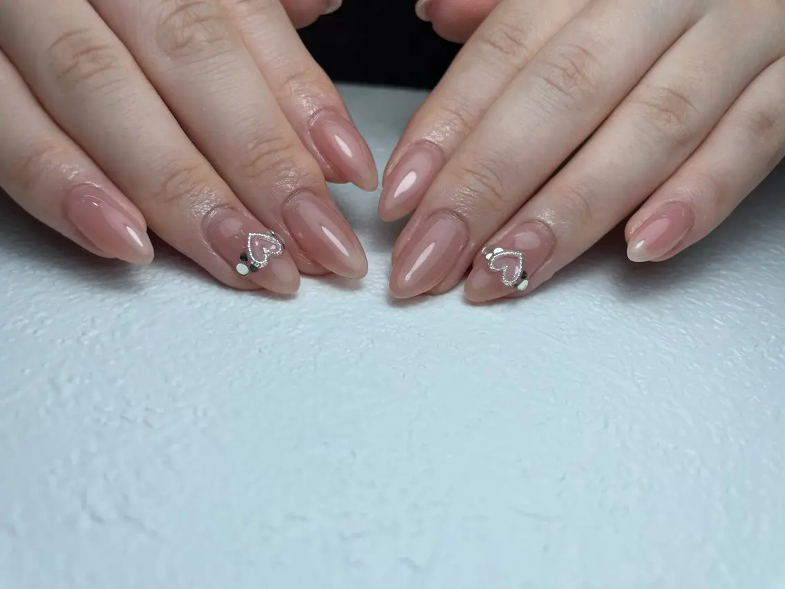 ネイル チークネイル フレンチネイル ジェルネイル ガラスフレンチ 韓国ネイル 中野駅から2分 MEO NAILのネイルデザイン
