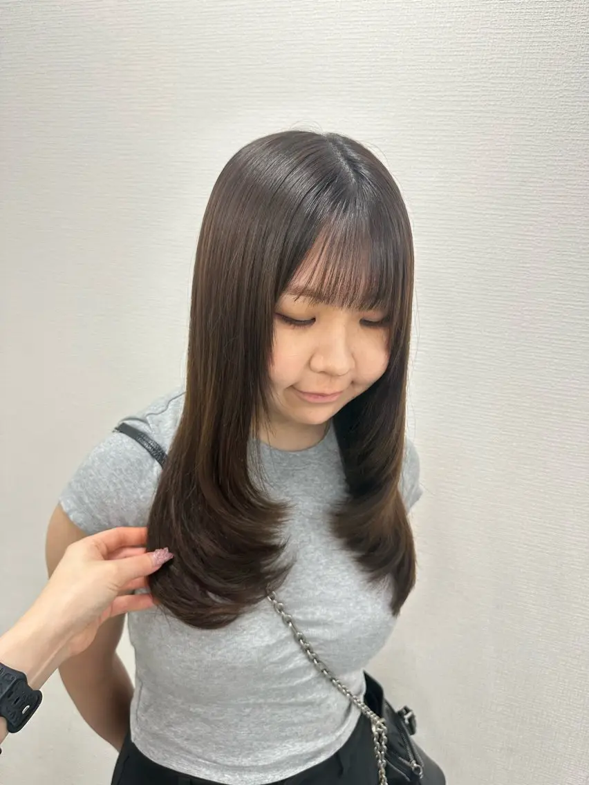 ロング カット ヘアカラー 透明感カラー🎀艶髪 Anju/渋谷🎀のヘアスタイル