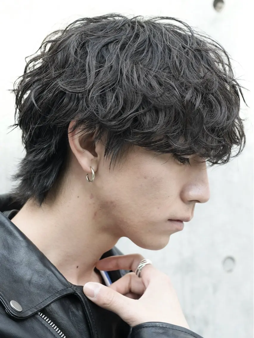 ショート メンズ マッシュウルフ マッシュ メンズウルフカット ウルフカット カット 江藤 竜広のヘアスタイル