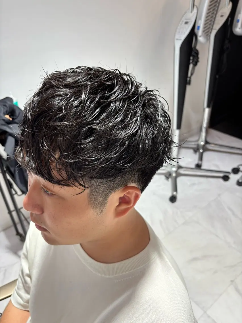 メンズ メンズパーマ カット パーマ 山崎 南乃のヘアスタイル