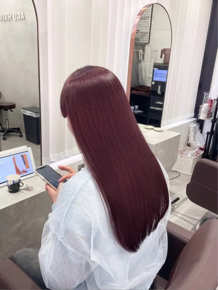 ロング カラー 川中 あいかのヘアスタイル