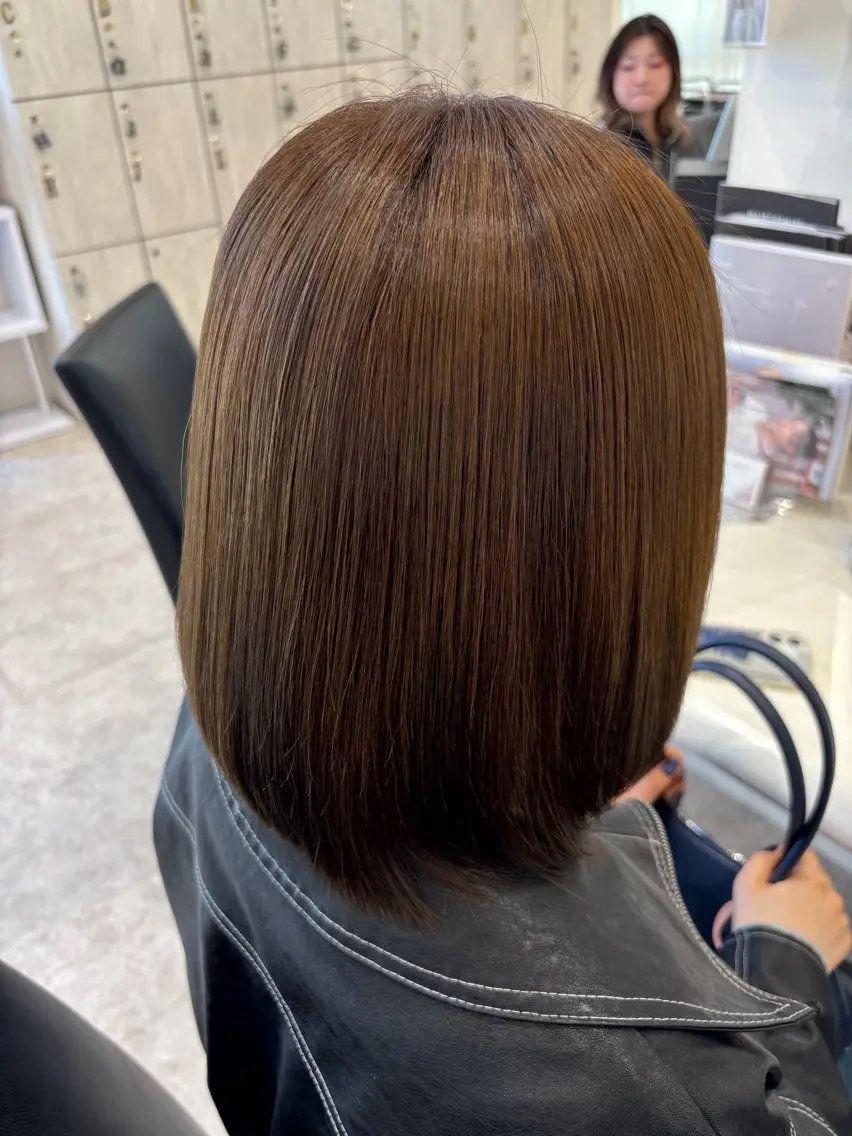ミディアム カラー ヘアカラー 志村 梨帆のヘアスタイル