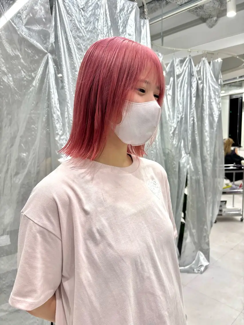 ショート カラー ヘアカラー トリートメント 飯牟田/パーマ ブリーチ/GEAR.のヘアスタイル