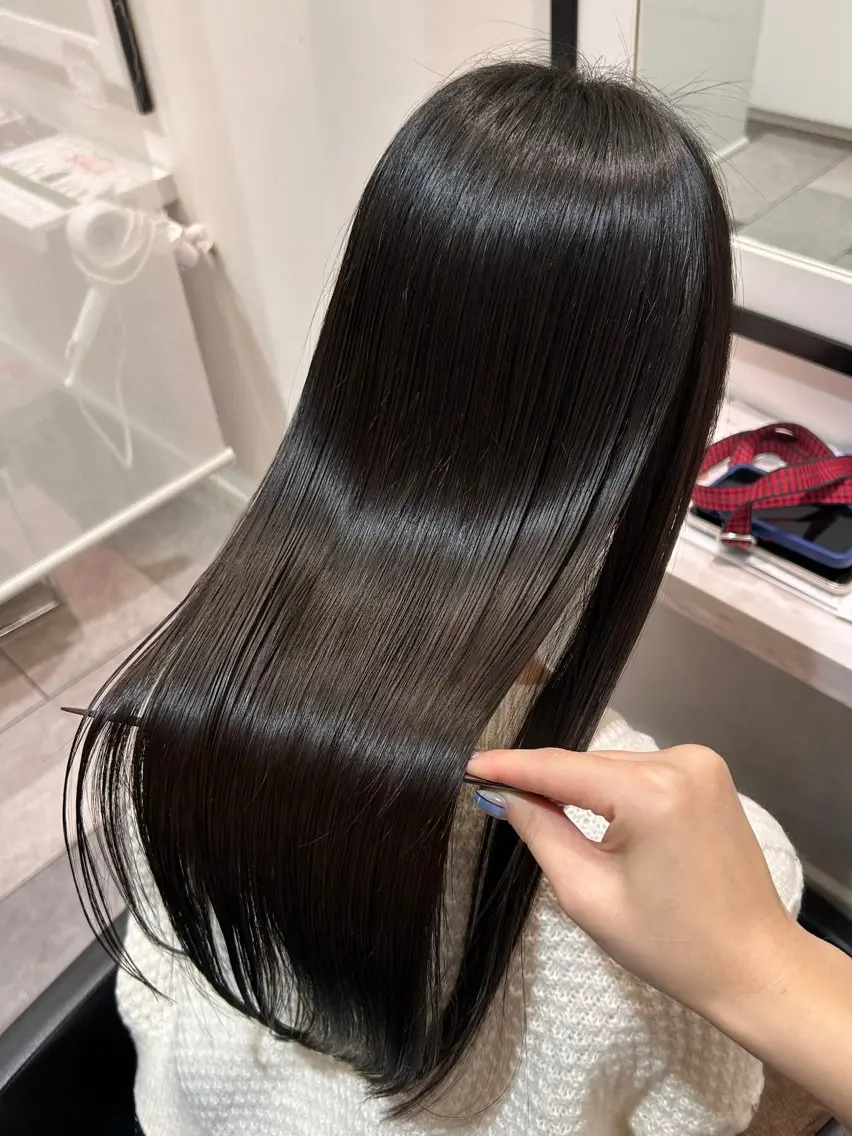ロング カラー カット ヘアカラー トリートメント 中原 優美のヘアスタイル
