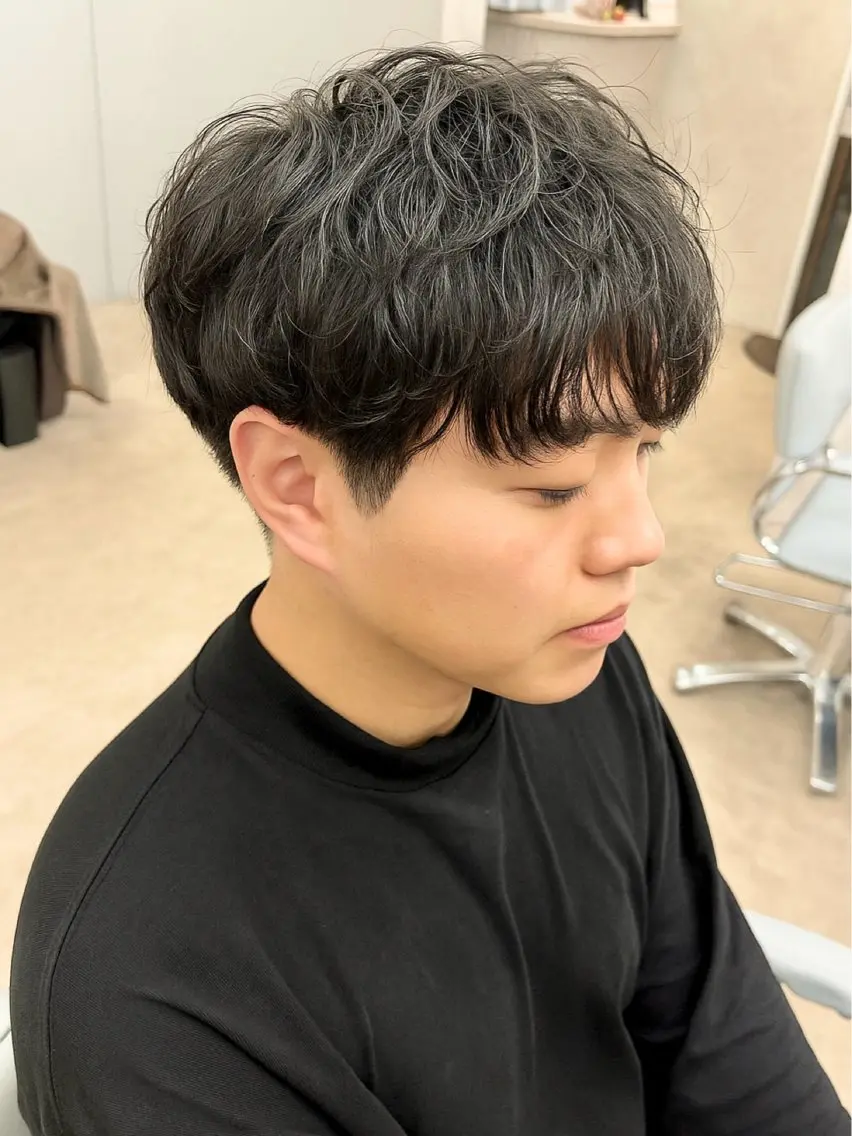 パーマ メンズ 🧸韓国ヘア/ KURUMI‎‎🤍のヘアスタイル