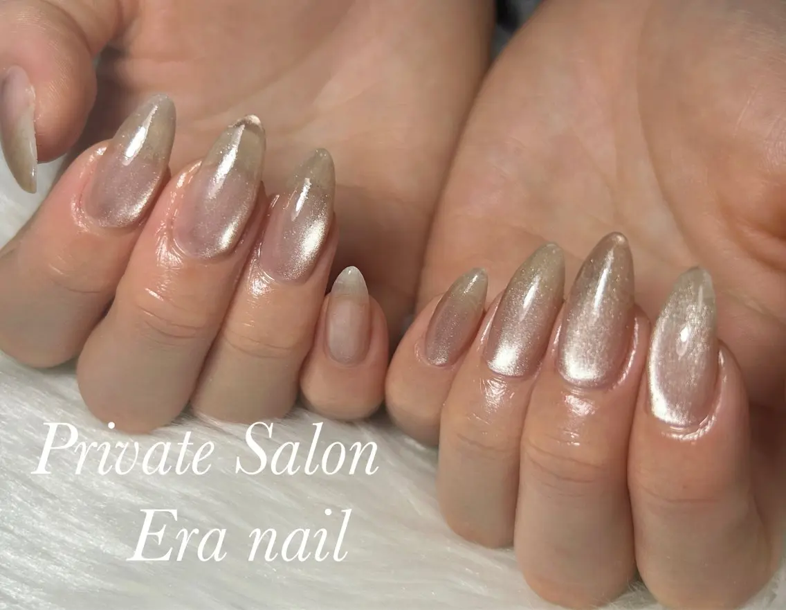 ネイル マグネットネイル マグネットワンカラー ワンカラーネイル ハンドネイル Era nailのネイルデザイン