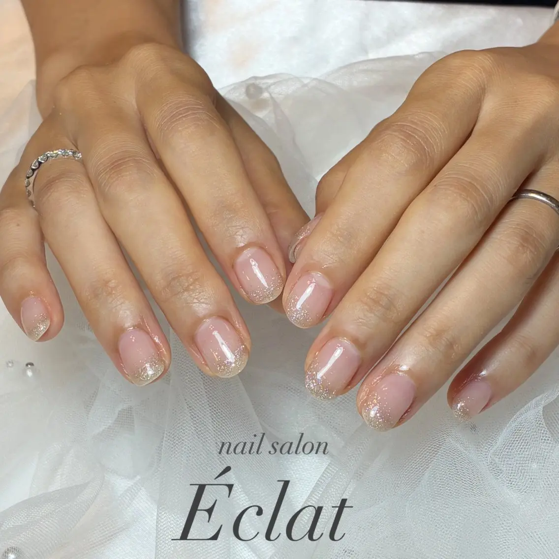 ネイル ラメ(グリッター) ハンドネイル nail salon Éclatのネイルデザイン