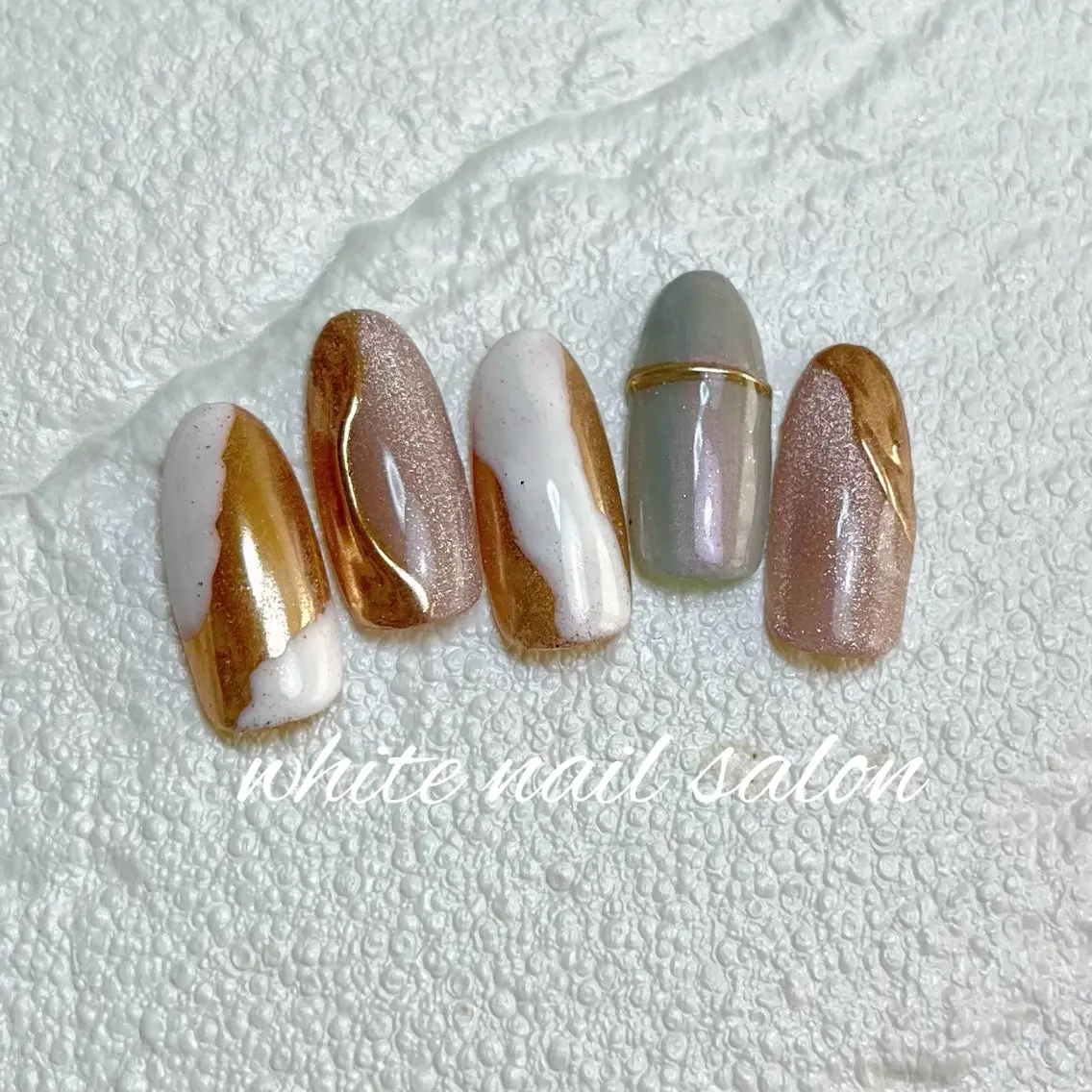 ネイル ラメ(グリッター) ハンドネイル white nail salonのネイルデザイン