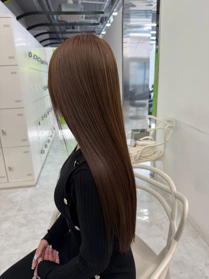 ロング カラー ヘアカラー トリートメント ヘッドスパ ヘアセット 韓国トレンドカット カラー🤍しゅうじのヘアスタイル
