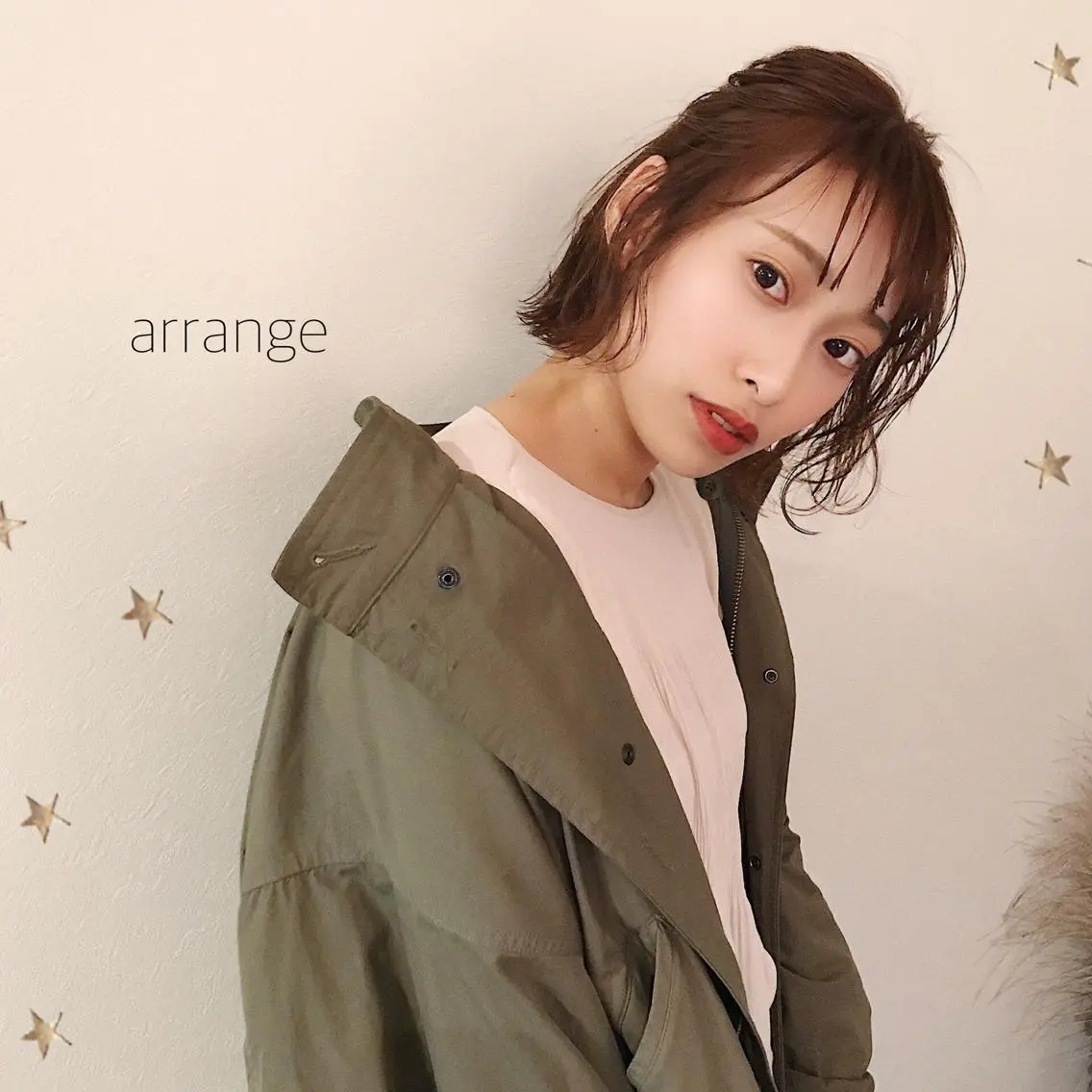 ミディアム ヘアアレンジ 市川 千夏のヘアスタイル