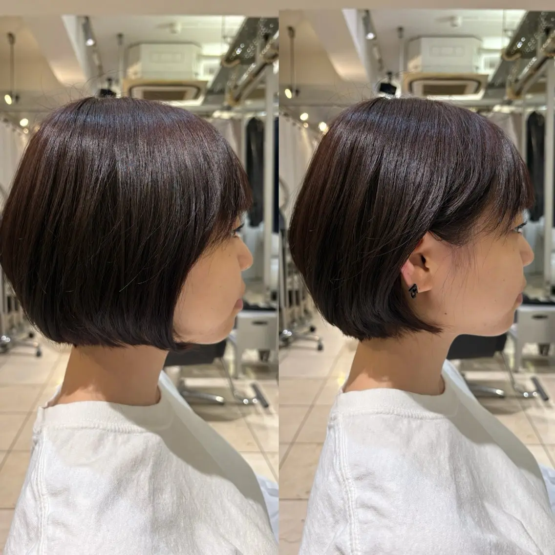 ミディアム カラー ボブ レイヤーカット ショートカット/ カラーARAI🫧のヘアスタイル