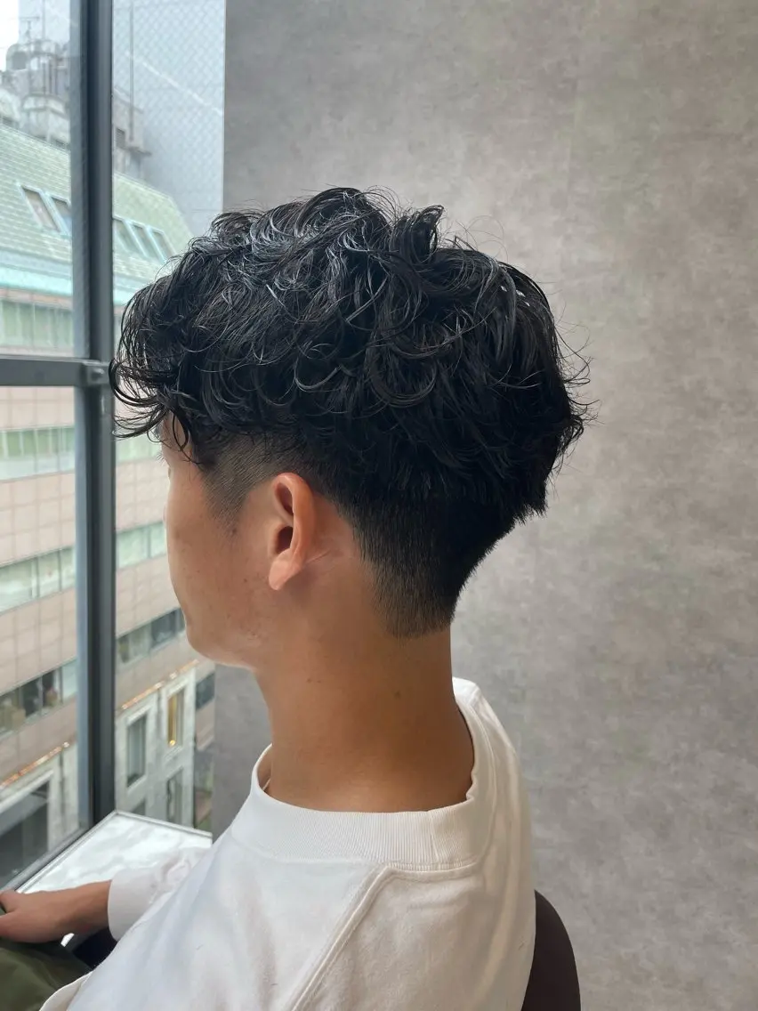 ショート パーマ メンズ カット パーマ メンズヘア特化 廣田和也のヘアスタイル