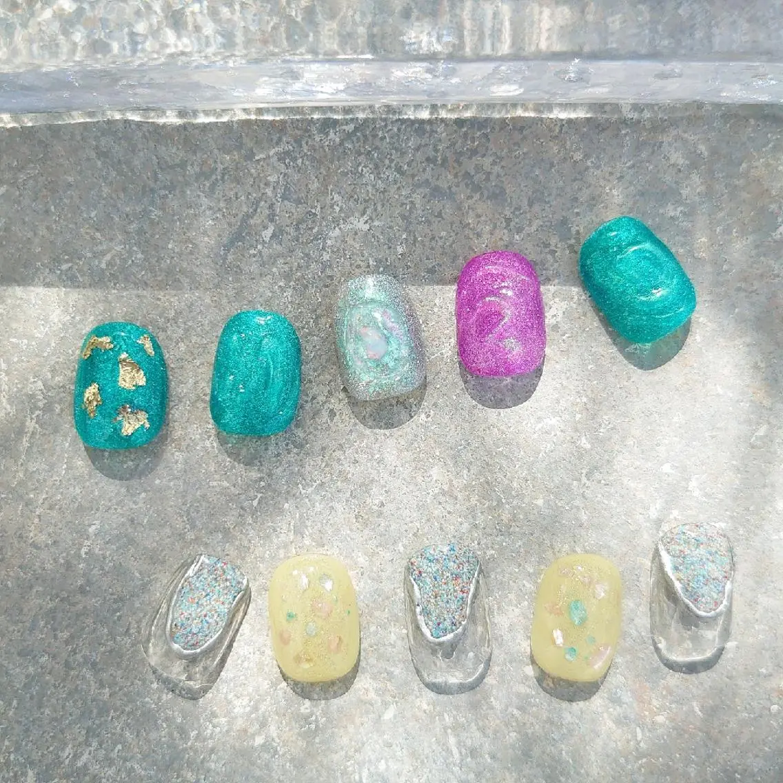 ネイル ニュアンスネイル ショートネイル gemickle nailのネイルデザイン