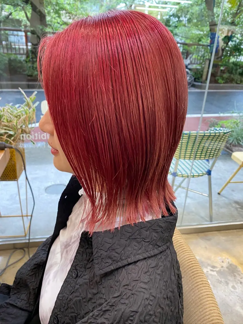 ミディアム カラー ヘアカラー 鈴木 映美のヘアスタイル