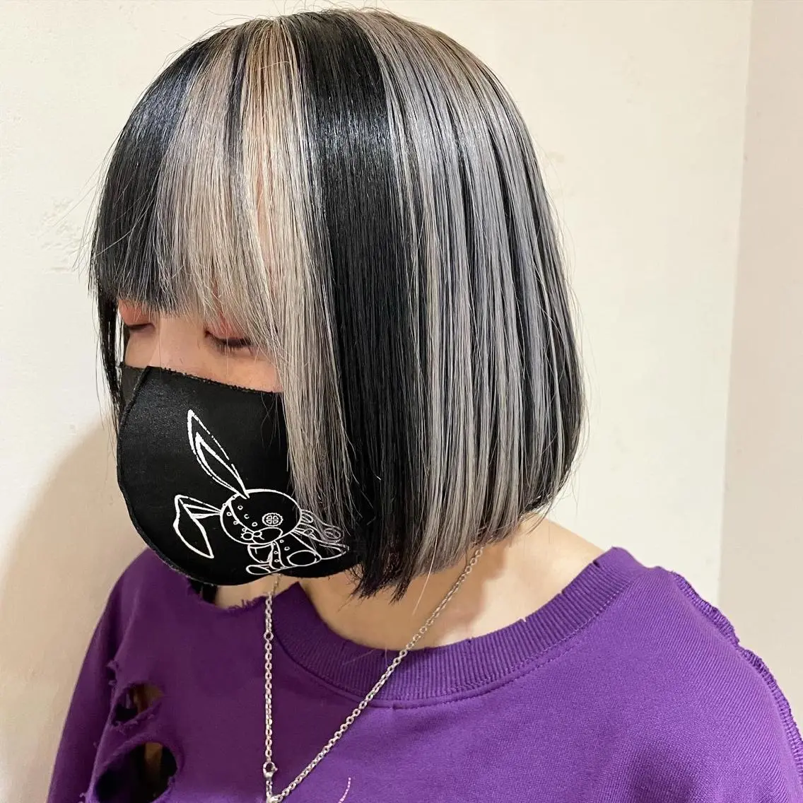 ミディアム カラー アディクシーカラー 黒髪 インナーカラー ヘアカラー カウンセリング重視 🌿Tsuyukiのヘアスタイル