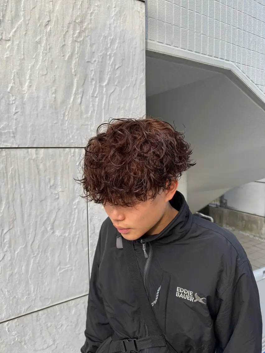 ショート カラー パーマ メンズ カット パーマ 🔥漢髪特化メンズ マネージャーYUKIのヘアスタイル