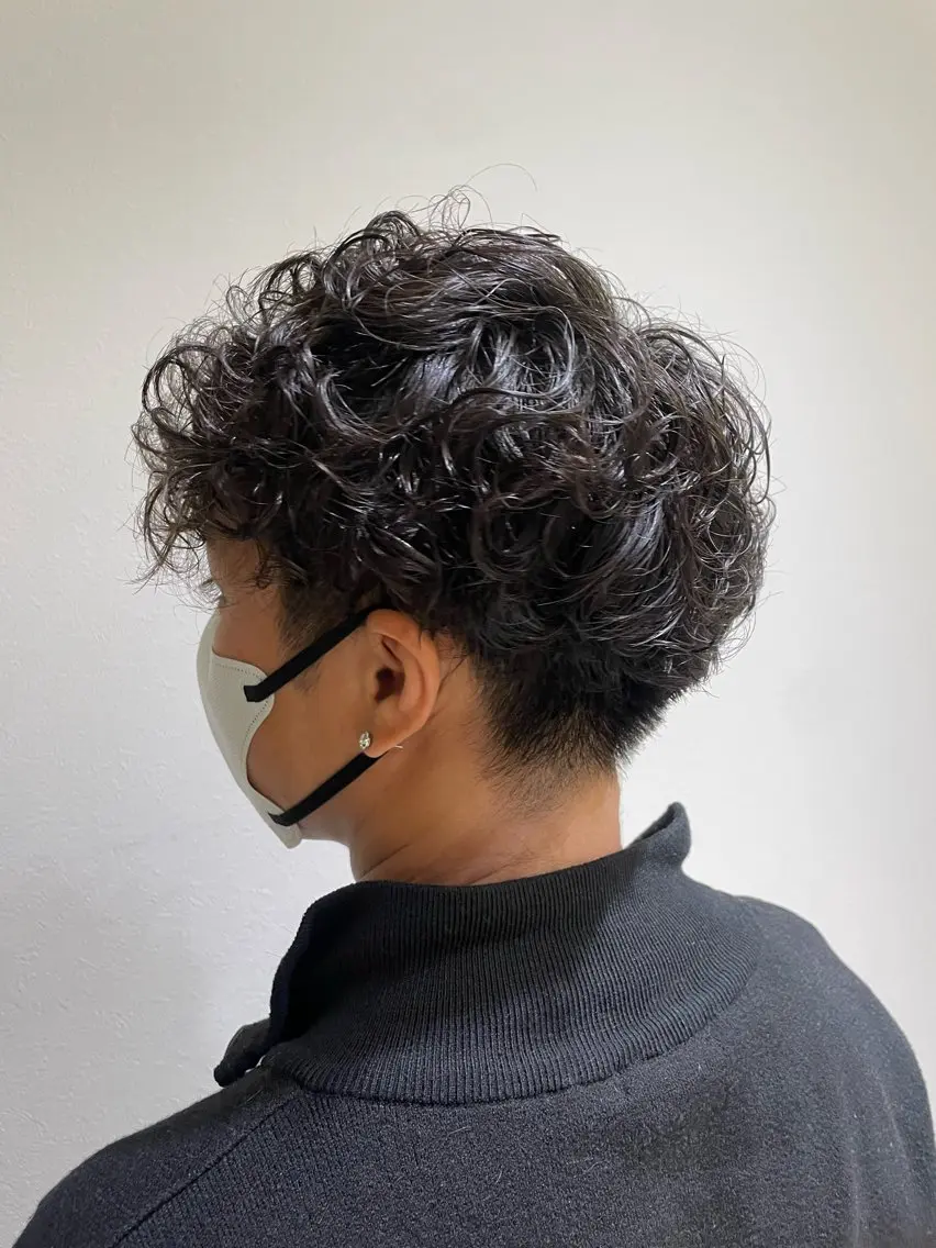 メンズ メンズパーマ SARA古賀店 かすみ🐬🩵のヘアスタイル
