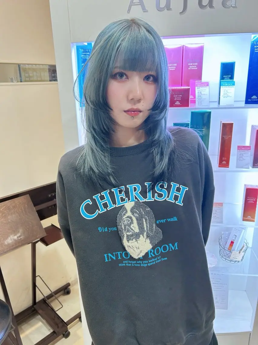 セミロング カラー ヘアカラー トリートメント 甲斐 司のヘアスタイル