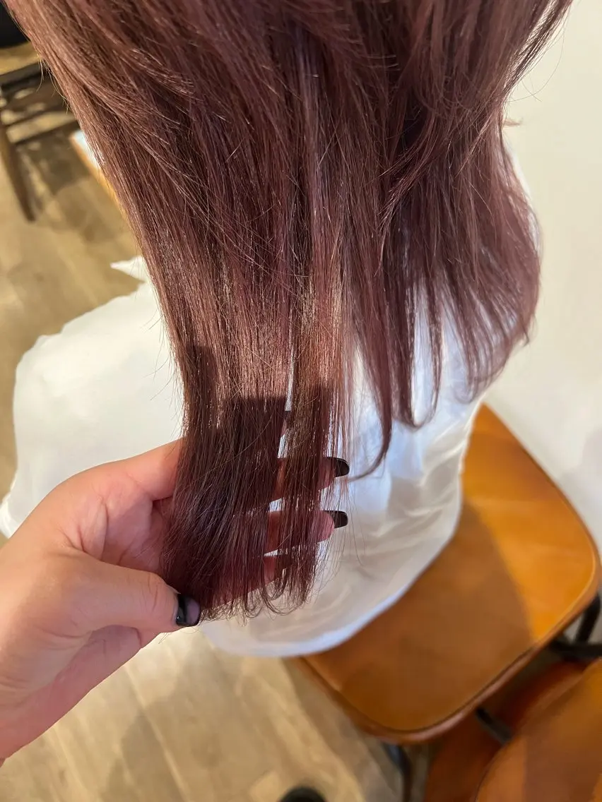 セミロング カラー ベージュカラー ピンクカラー ピンクベージュ 髙橋 秀果のヘアスタイル